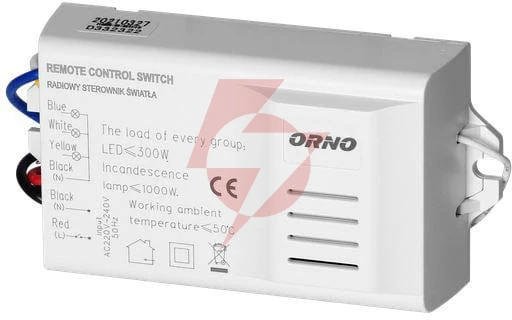 Bezprzewodowy sterownik oświetlenia orno or-gb-447 1 pilot