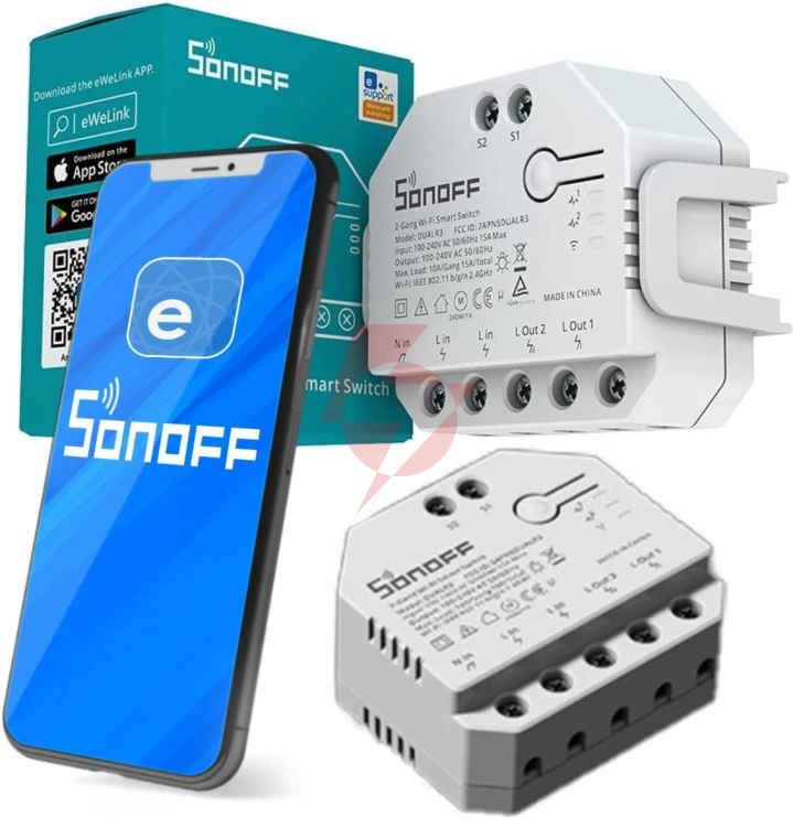 Sonoff sterownik 2-kanałowy roletowy 10a wifi dual r3