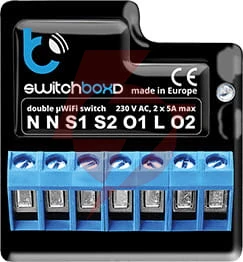 Przełącznik blebox switchboxd wifi 230v dwukanałowy sterowany z aplikacji
