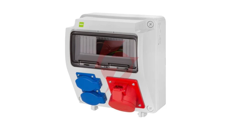 Rozdzielnica budowlana RS-9 9-mod. 2x2P+Z, 32A/5P, IP44 bez zabezpieczeń 6232-00