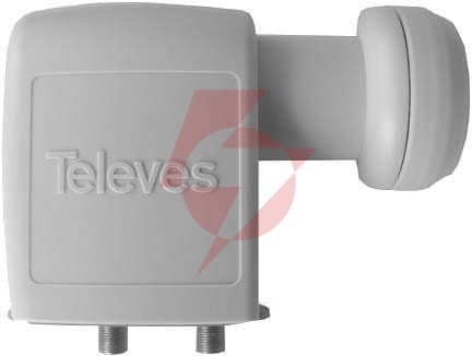 Konwerter twin televes ref. 747002 szary