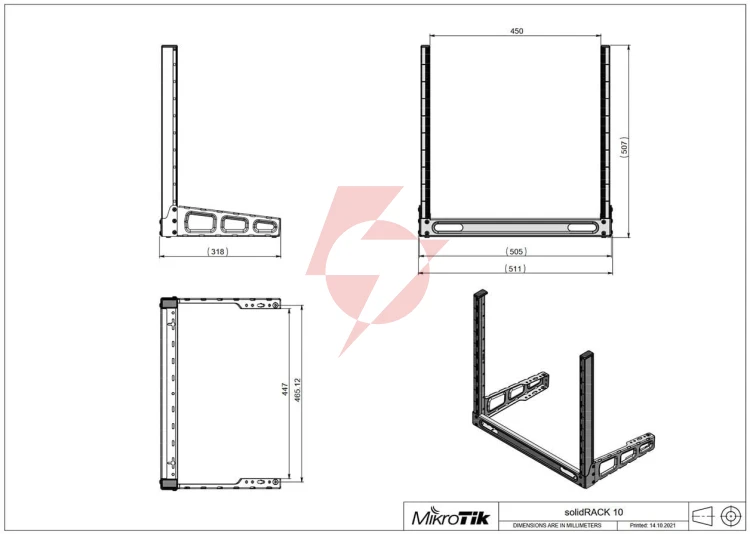 Mikrotik sr-10u stojak rack 19 cali 10u