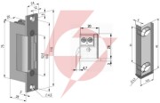 Elektrozaczep niskoprądowy symetr., z pamięcią i blok. scot es-s12dcn-mb profi