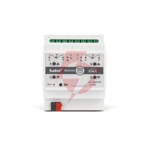 Satel knx 2-kanałowy aktor żaluzjowy 230v ac knx-bsa12h