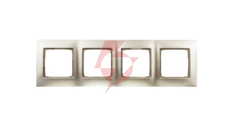 Simon 54 Premium Ramka poczwórna złoty mat DR4/44
