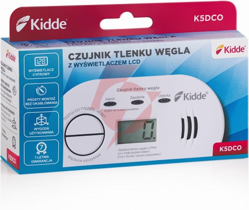 Czujnik czadu z wyświetlaczem kidde k5dco