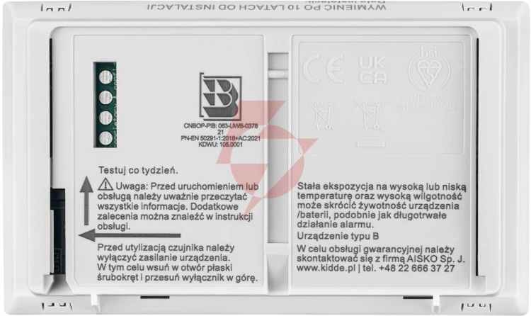 Czujnik czadu z wyświetlaczem kidde k10lldco