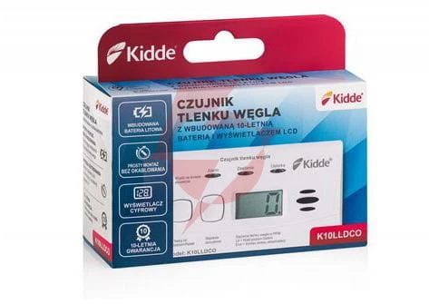 Czujnik czadu z wyświetlaczem kidde k10lldco