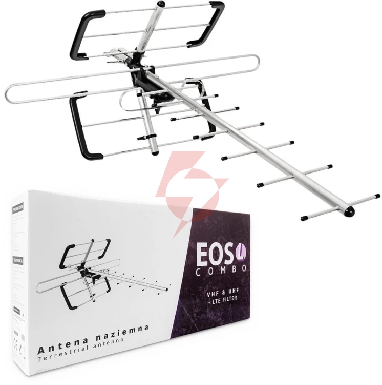 Antena dvb-t/t2 spacetronik eos l combo black (pasywna)