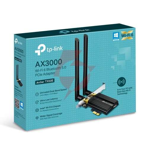 Karta sieciowa tp-link archer tx50e wi-fi 6, bluetooth 5.0