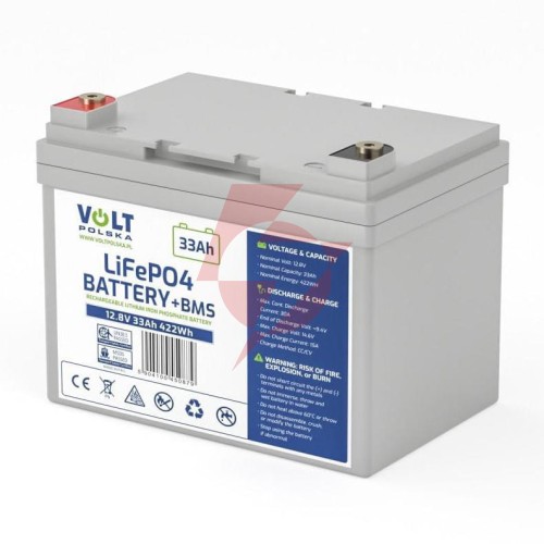 Akumulator volt polska litowo-żelazowo-fosforanowy lifepo4 12v 33ah 30a