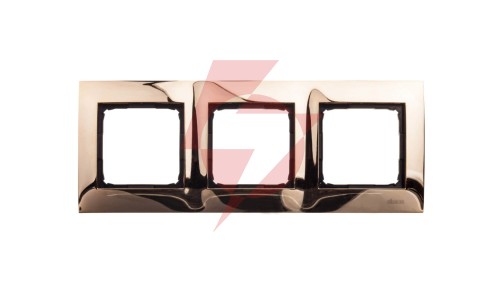 Simon 54 Premium Ramka potrójna metalowa złoto DR3/66