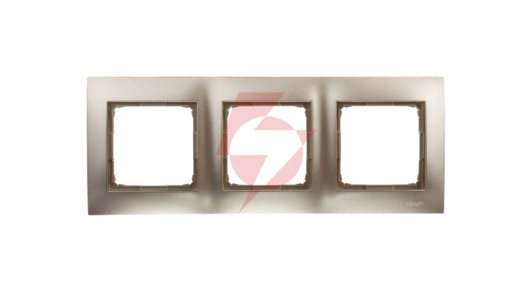 Simon 54 Premium Ramka potrójna złoty mat DR3/44