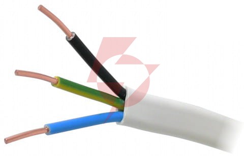 Przewód elektryczny drut płaski ydyp 450/750v 3x2,5mm2 50m mercor