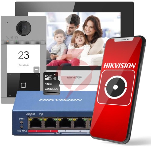 Zestaw wideodomofonowy hikvision ds-kis604-s(c)(o-std)/eu