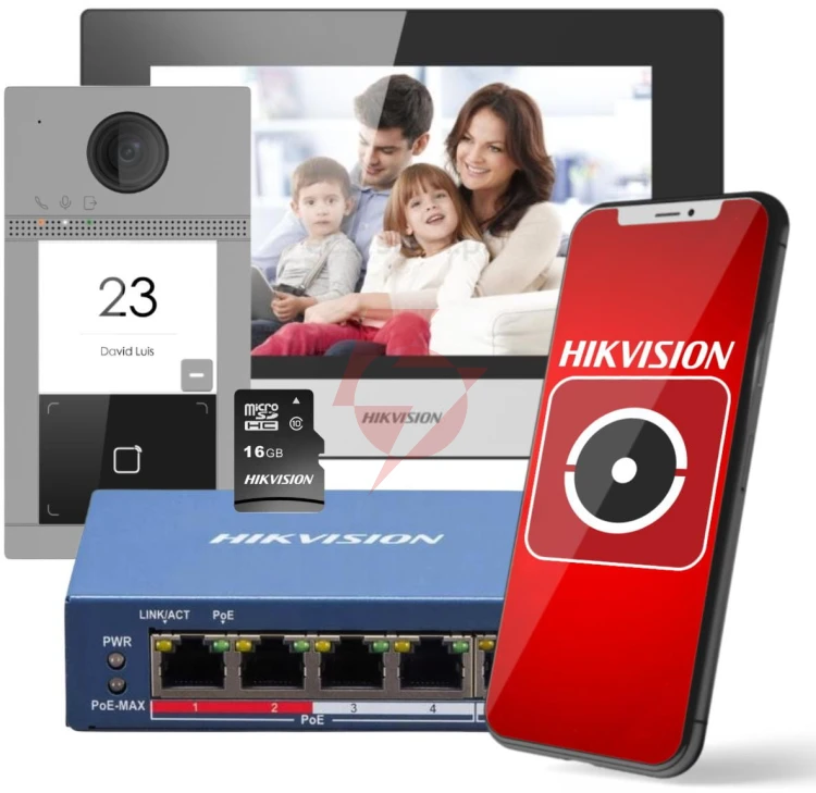 Zestaw wideodomofonowy hikvision ds-kis604-s(c)(o-std)/eu