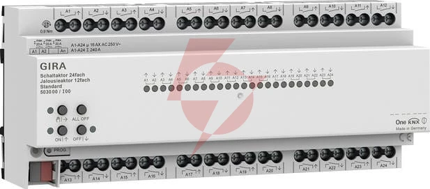 Gira aktor przekaźnikowy/żaluzjowy 24x/12x 16 a standard knx one 503000
