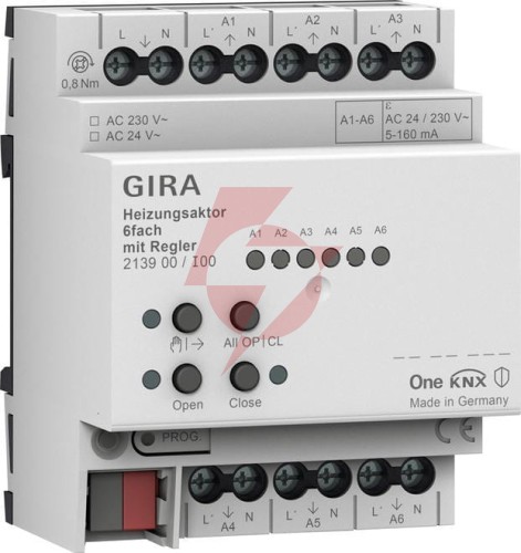 Gira aktor grzewczy 6x regul. knx one 213900