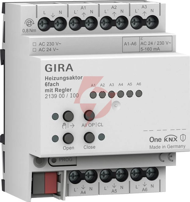 Gira aktor grzewczy 6x regul. knx one 213900