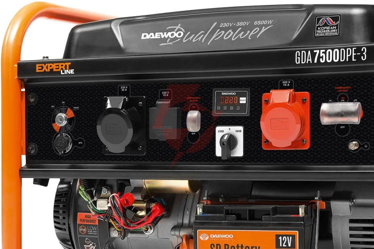 Agregat prądotwórczy daewoo gda 7500dpe-3 6.5kw