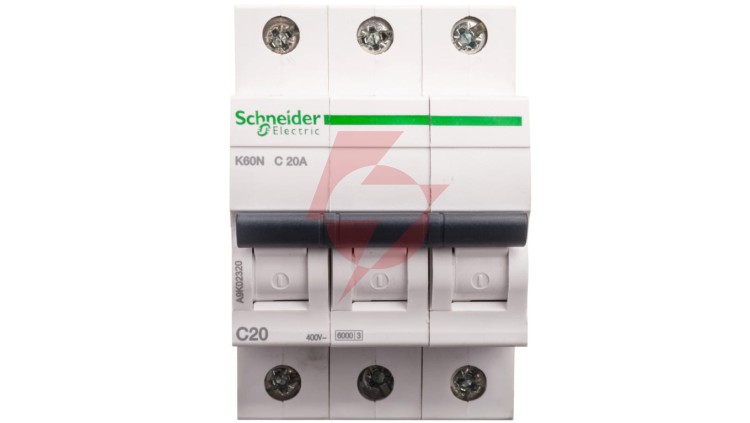 Wyłącznik nadprądowy 3P C 20A 6kA AC K60N Acti9 A9K02320