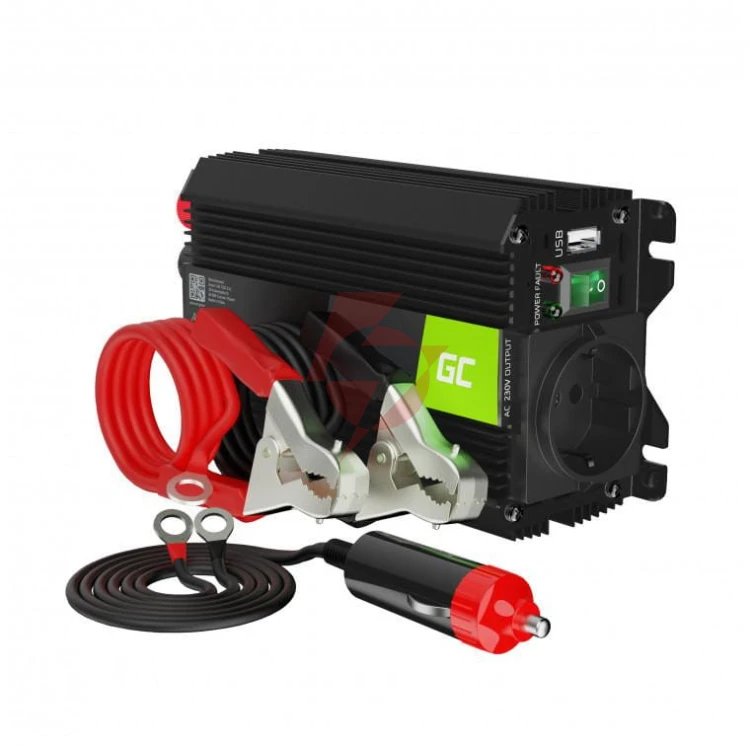 Przetwornica napięcia inwerter green cell pro 12v / 230v 300w/600w modyfikowana sinusoida invgc01