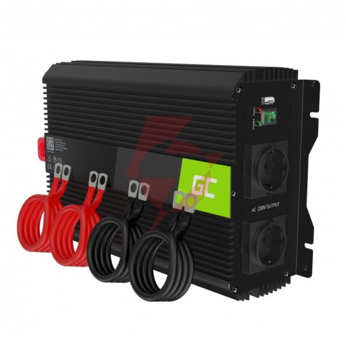 Przetwornica napięcia inwerter green cell pro 12v / 230v 2000w/4000w modyfikowana sinusoid invgc10