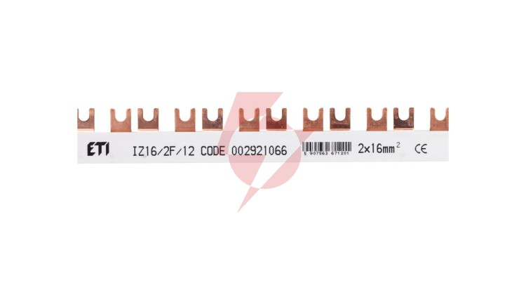 Szyna łączeniowa widełkowa 2P 100A 16mm2 (12mod.) IZ16/2F/12 002921066