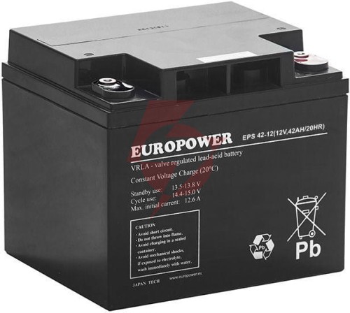 Akumulator agm europower serii eps 12v 42ah (żywotność 8-12 lat)