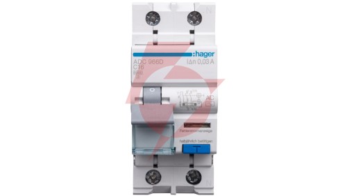 Wyłącznik różnicowo-nadprądowy RCBO 2P C16A 0,03A Typ AC ADC966D