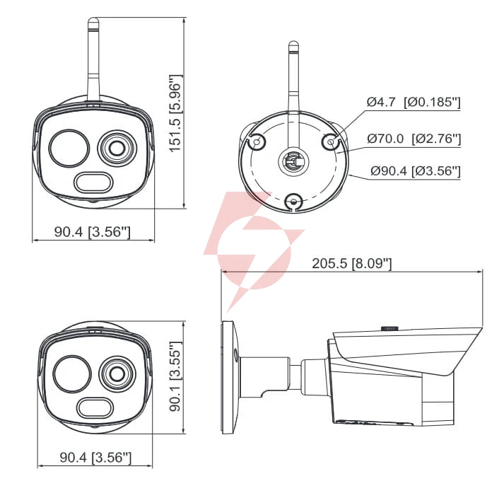 Kamera termowizyjna dahua tpc-bf1241-b3f4-s2