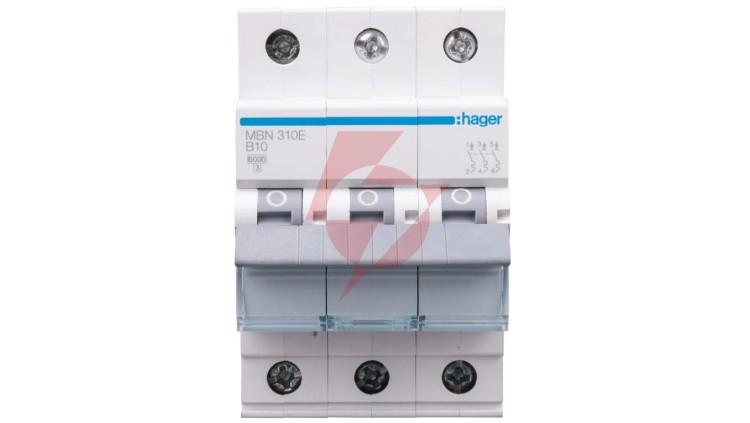 Wyłącznik nadprądowy 3P B 10A 6kA AC MBN310E