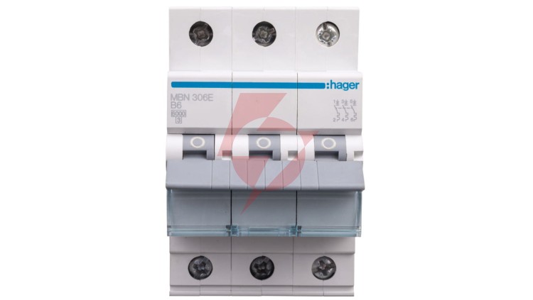 Wyłącznik nadprądowy 3P B 6A 6kA AC MBN306E