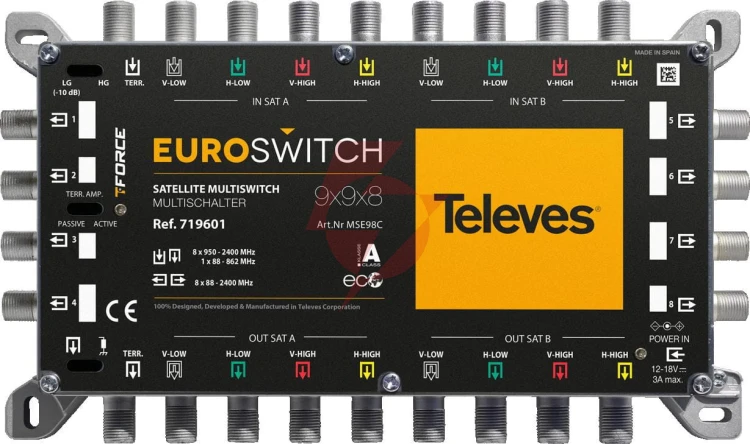 Multiswitch euroswitch 9x9x8 ref. 719601 
