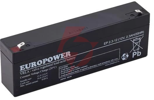 Akumulator agm europower serii ep 12v 2.3ah (żywotność 6-9 lat)