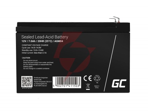Akumulator agm green cell vrla 12v 7ah