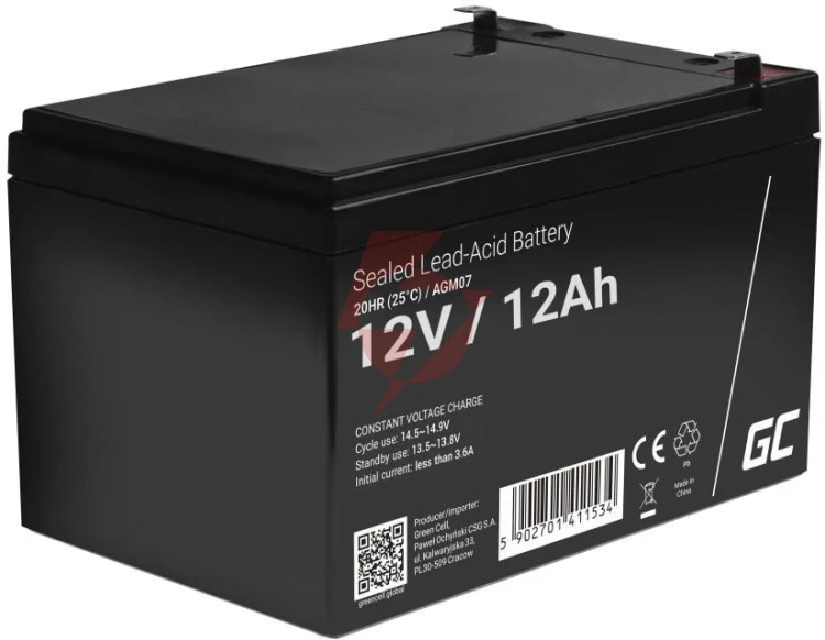 Akumulator agm green cell vrla 12v 12ah