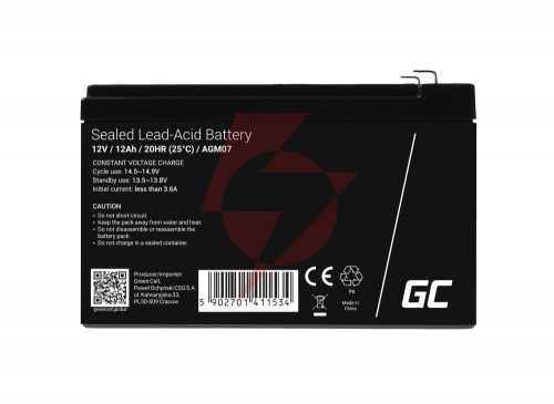 Akumulator agm green cell vrla 12v 12ah