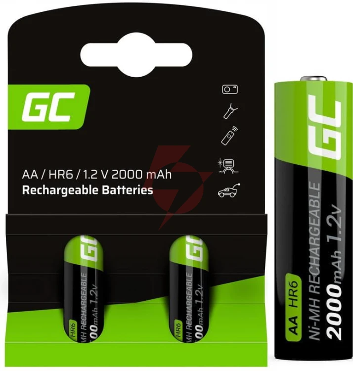 Akumulatorki green cell 2x aa hr6 2000mah gr06