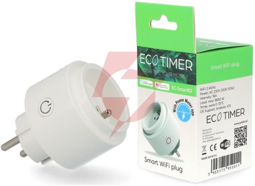 Gniazdko wifi ec-smart02 - inteligentne