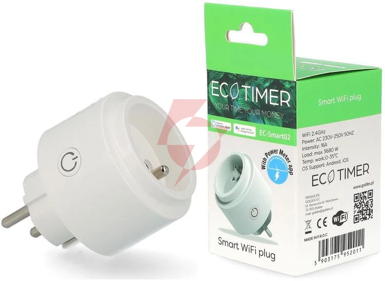 Gniazdko wifi ec-smart02 - inteligentne