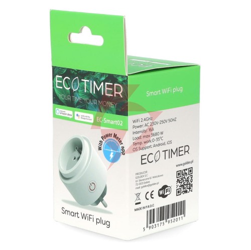 Gniazdko wifi ec-smart02 - inteligentne