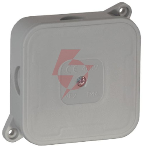 Puszka natynkowa pusta 4 wloty viplast vp-2 szara ip44 85x85x35mm 027-03