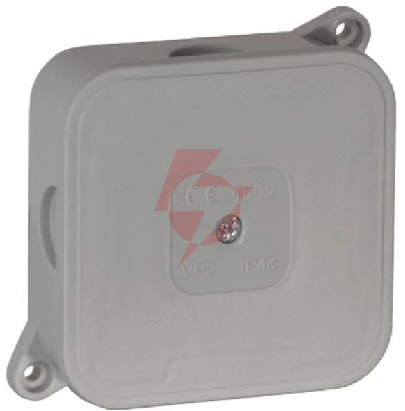 Puszka natynkowa pusta 4 wloty viplast vp-2 szara ip44 85x85x35mm 027-03