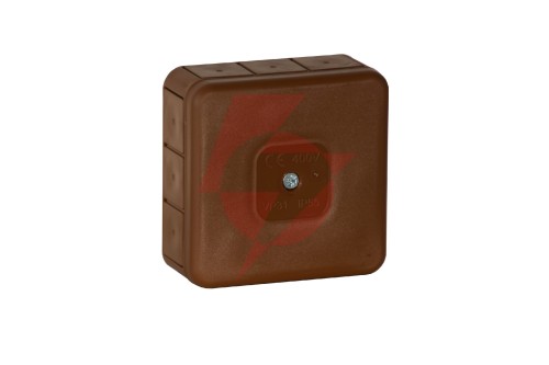 Puszka natynkowa pusta 12 wlotów viplast vp-31 brązowa ip55 85x85x37mm 031-02