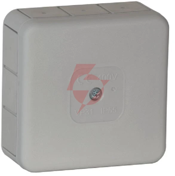 Puszka natynkowa pusta 12 wlotów viplast vp-31 szara ip55 85x85x37mm 031-03