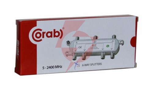 Rozgałęźnik-spliter 5-2400 mhz corab 6 drożny z przejściem napięcia