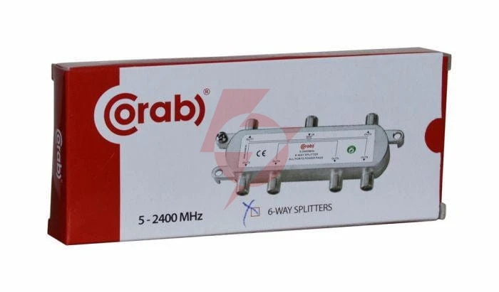 Rozgałęźnik-spliter 5-2400 mhz corab 6 drożny z przejściem napięcia