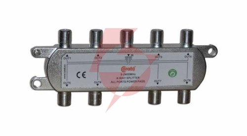 Rozgałęźnik-spliter 5-2400 mhz corab 8 drożny z przejściem napięcia