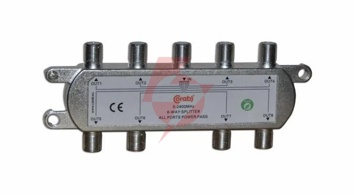 Rozgałęźnik-spliter 5-2400 mhz corab 8 drożny z przejściem napięcia